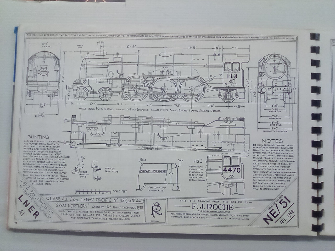 Historic Locomotive Drawings in 4mm Scale by F.J. Roche