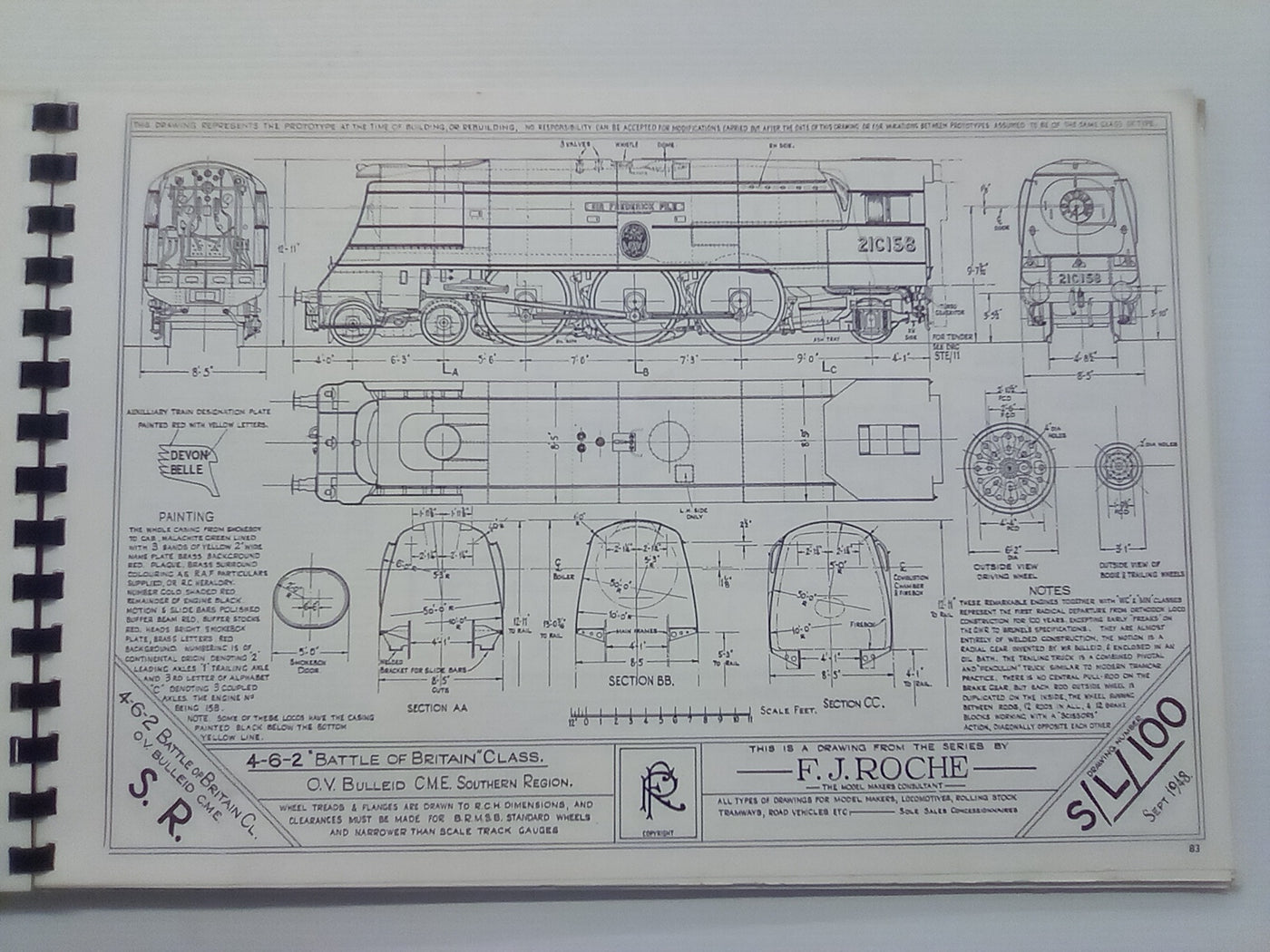Historic Locomotive Drawings in 4mm Scale by F.J. Roche