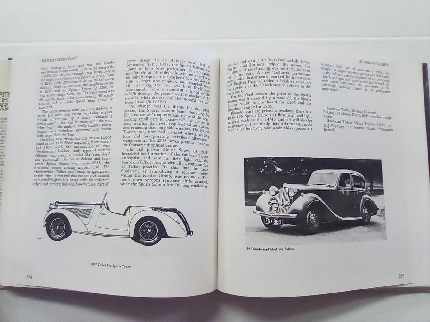 British Light Cars 1930-1939 by Bruce Hudson
