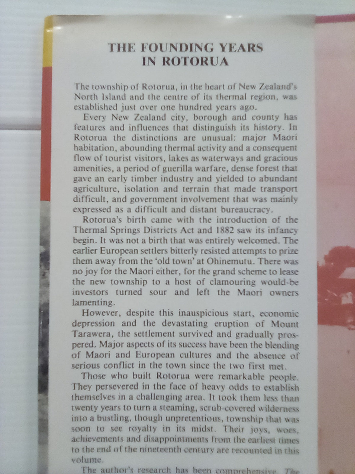 The Founding Years of Rotorua (Signed Copy) - A History of Events to 1900 by D.M. Stafford