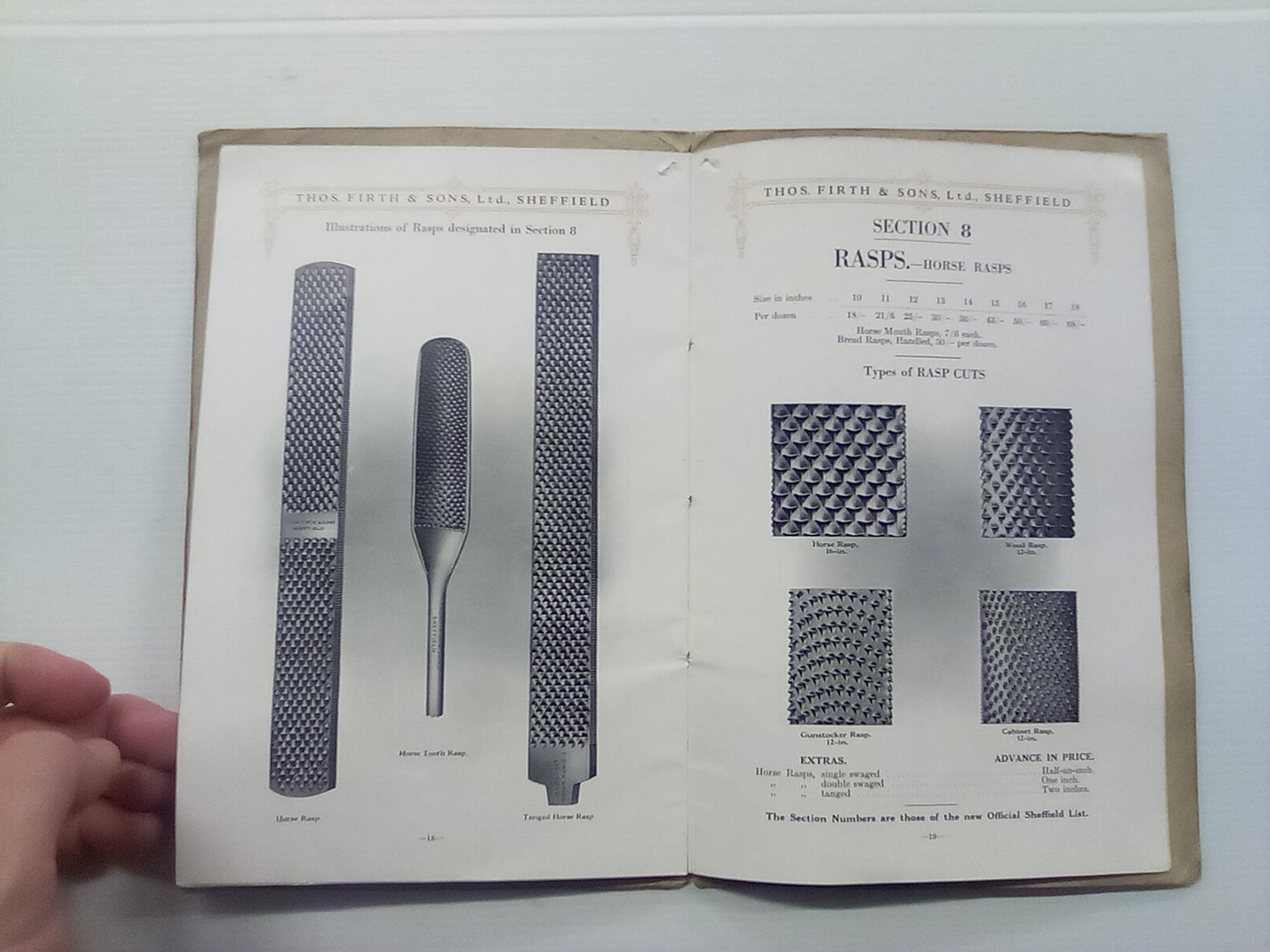 Thomas Firth & Sons (Sheffield) New File Price List (1915)