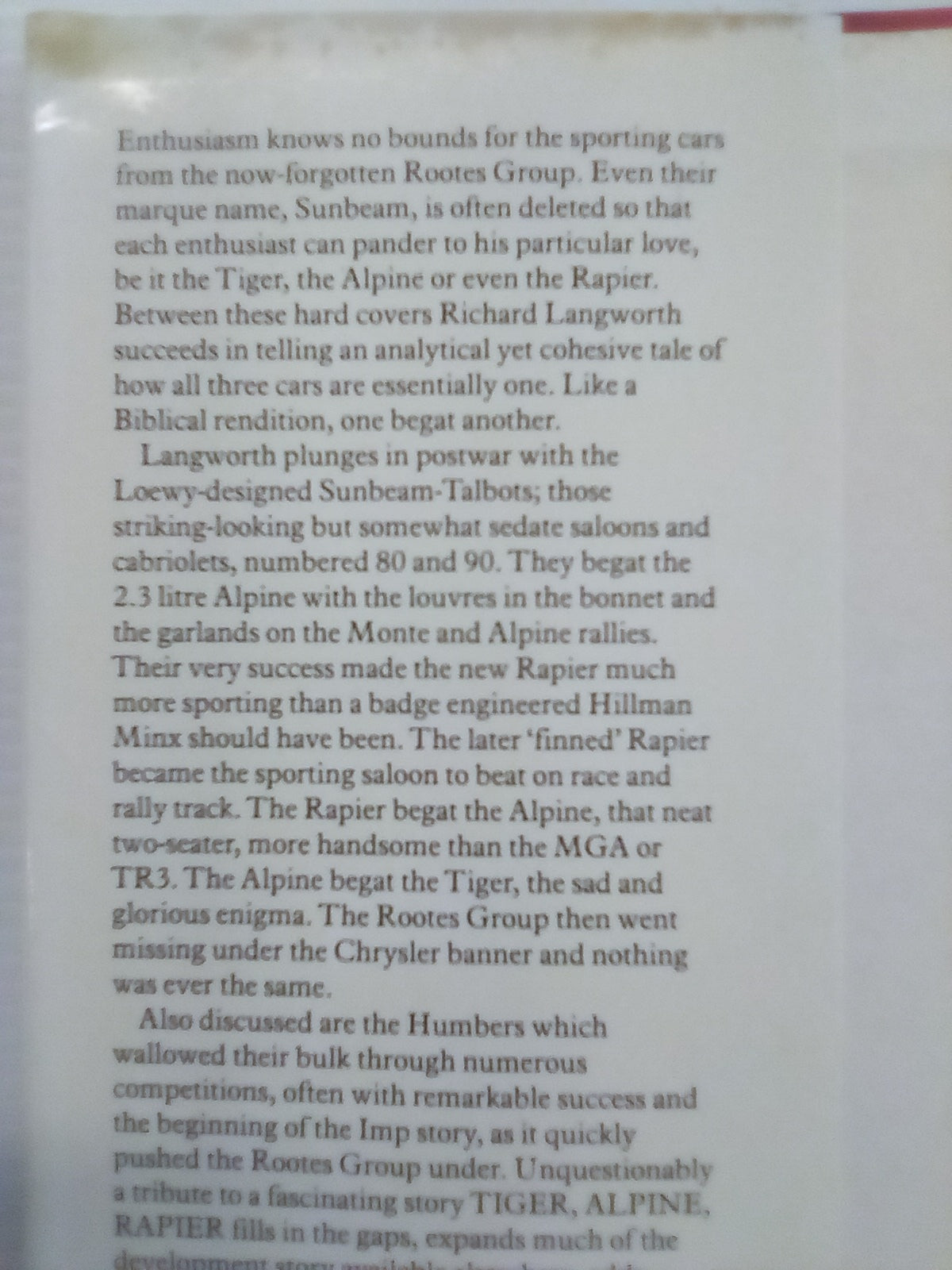 Tiger, Alpine, Rapier - Sporting Cars from the Rootes Group by Richard Langworth