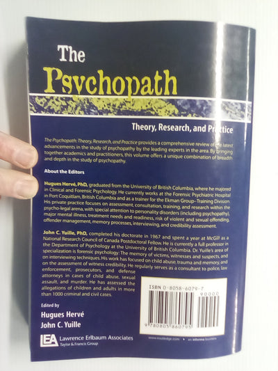 The Psychopath - Theory, Research, & Practice by H. Herve and J. C. Yuille