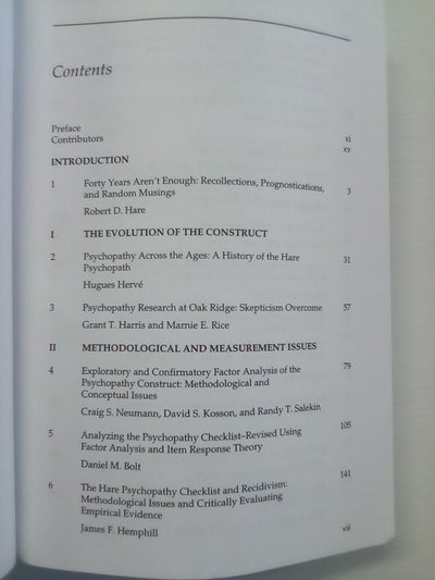 The Psychopath - Theory, Research, & Practice by H. Herve and J. C. Yuille