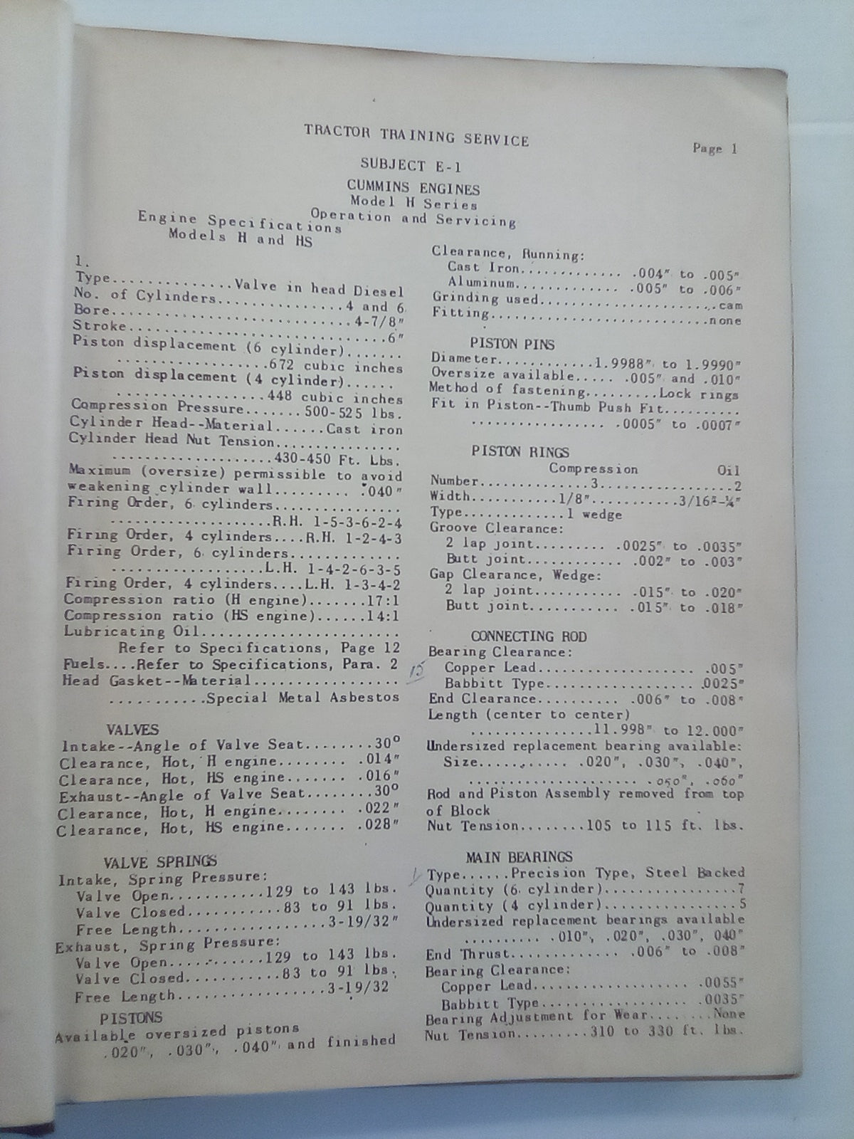 Tractor and Equipment Training (1950s? Home Study Course) Bound in Folder