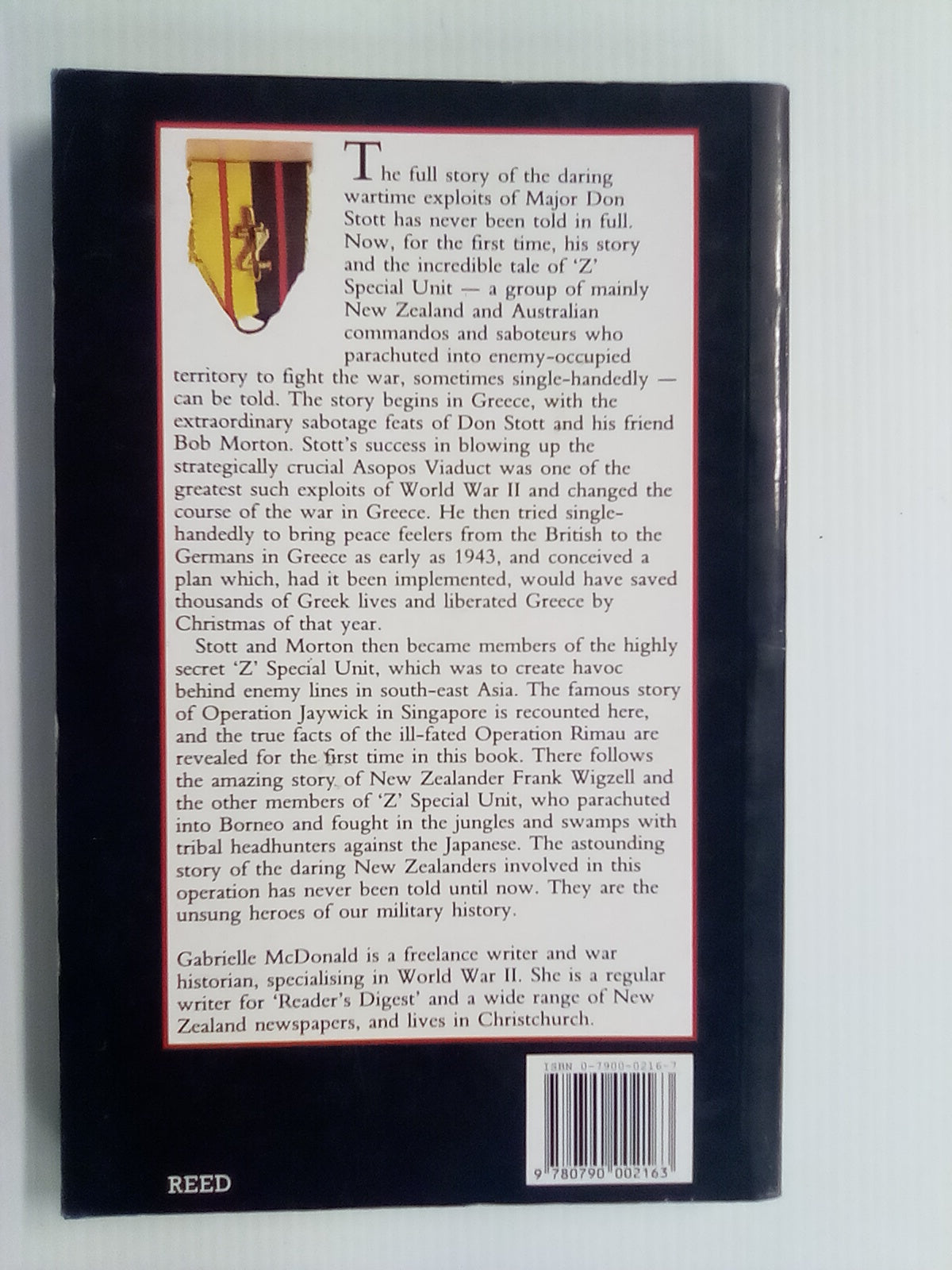 New Zealand's Secret Heroes - Don Stott and the Z Special Unit by Gabrielle McDonald