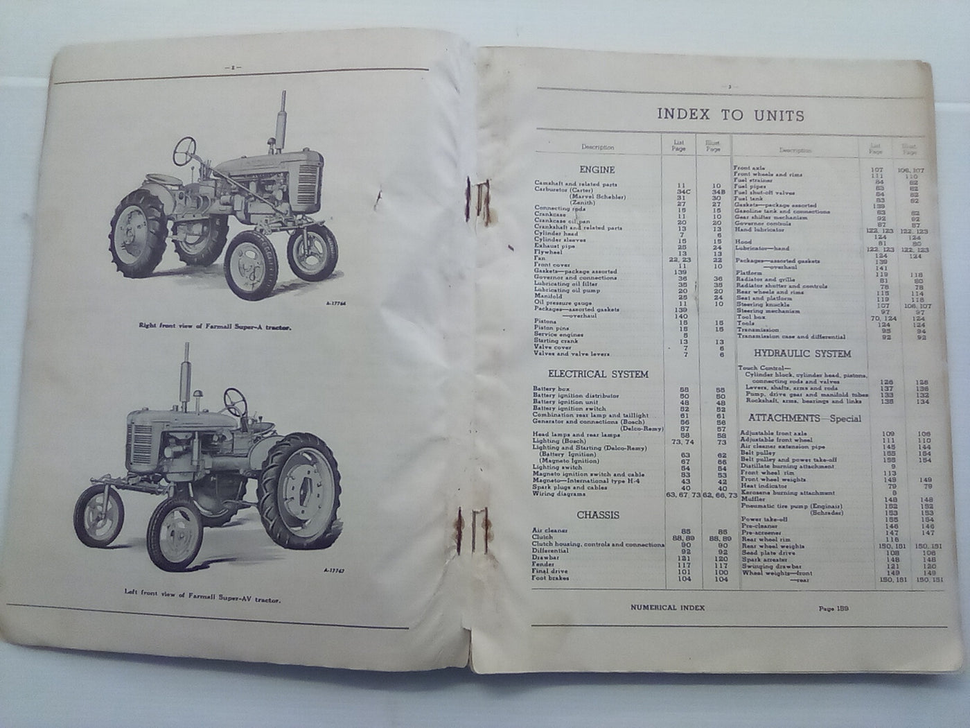 International McCormick TC-39A Parts Catalogue - Farmall Super-A & AV Tractors