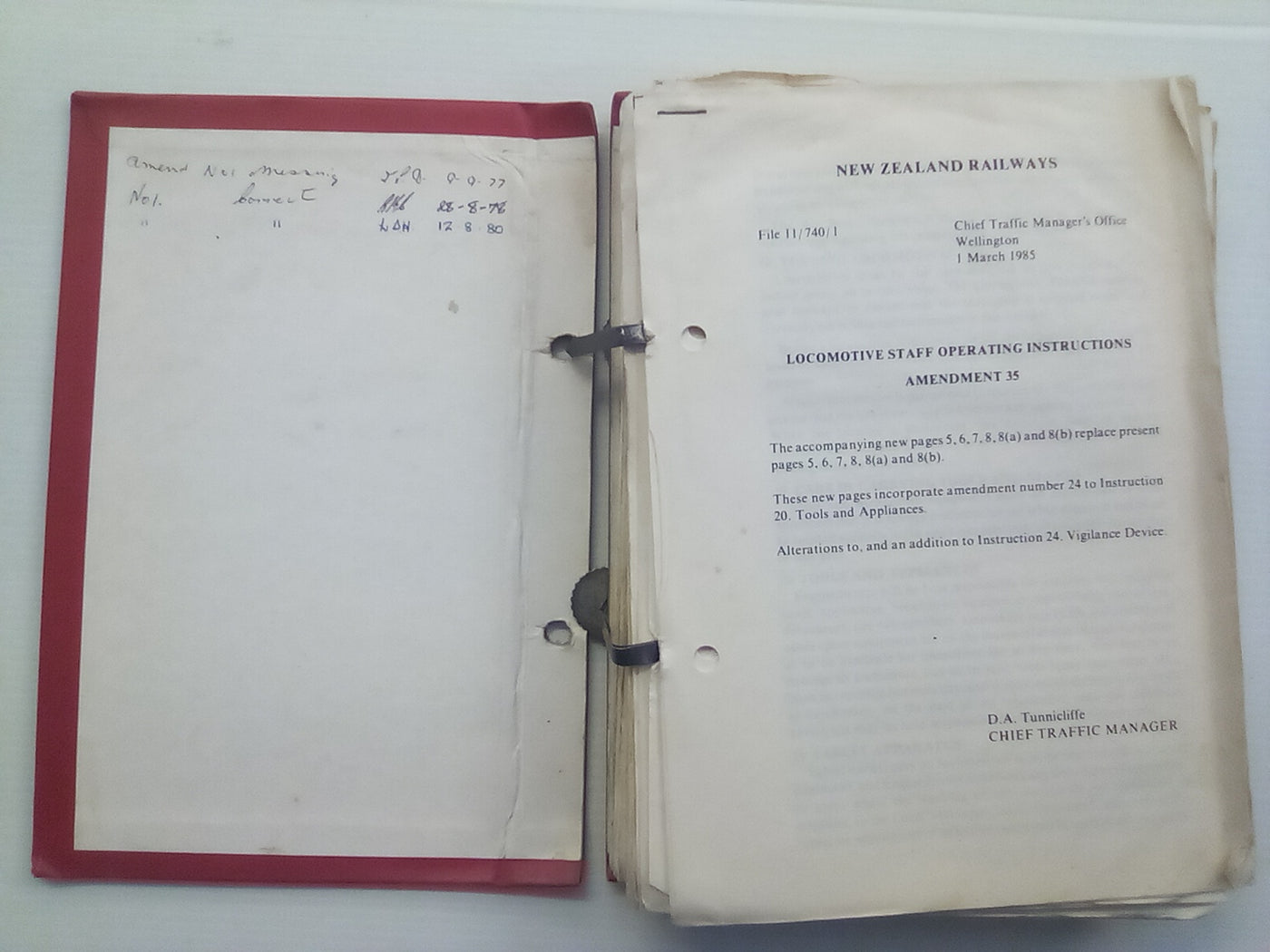 Locomotive Staff Operating Instructions by New Zealand Government Railways
