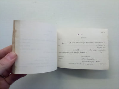 Booklet of Unused NZ Rail Receipt Dockets