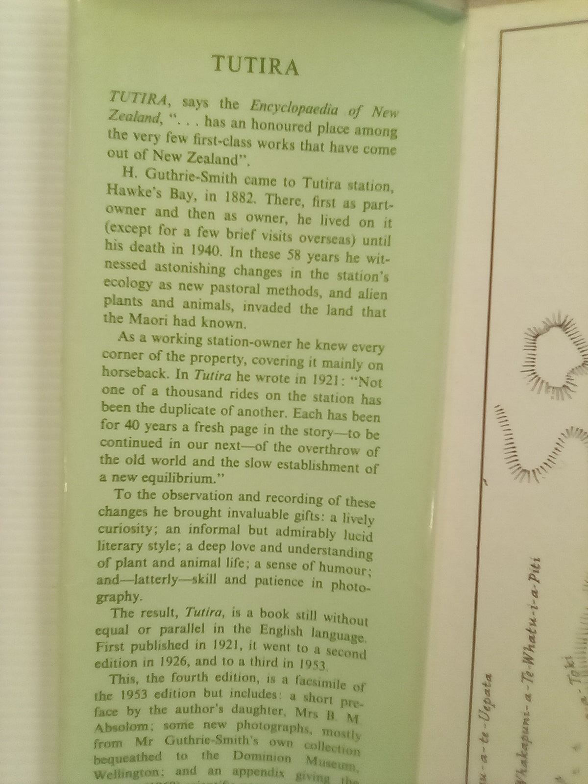 Tutira - The Story of a New Zealand Sheep Station (1969) by H. Guthrie-Smith