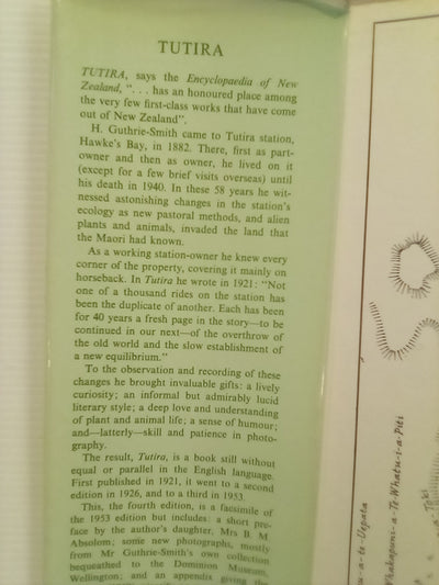 Tutira - The Story of a New Zealand Sheep Station (1969) by H. Guthrie-Smith