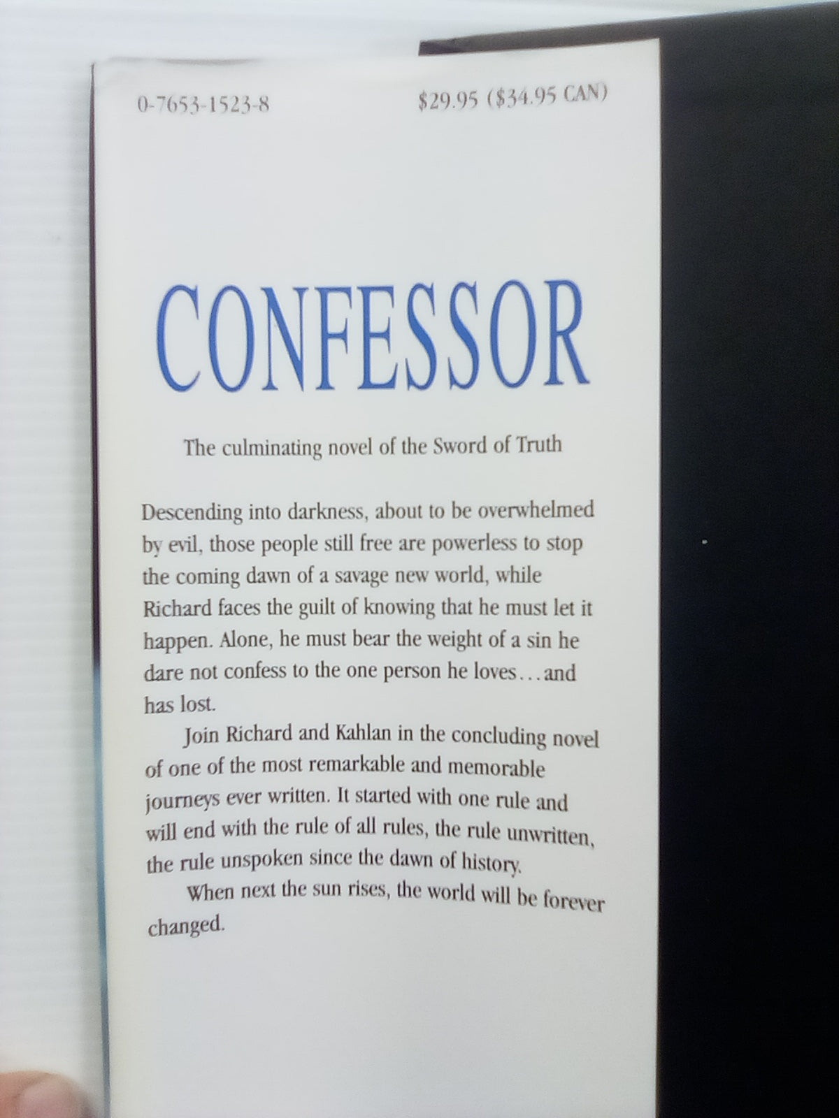 Confessor by Terry Goodkind SIGNED First Edition Hardback