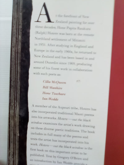 Hotere - Out the Black Window - Ralph Hotere's Work With NZ Poets