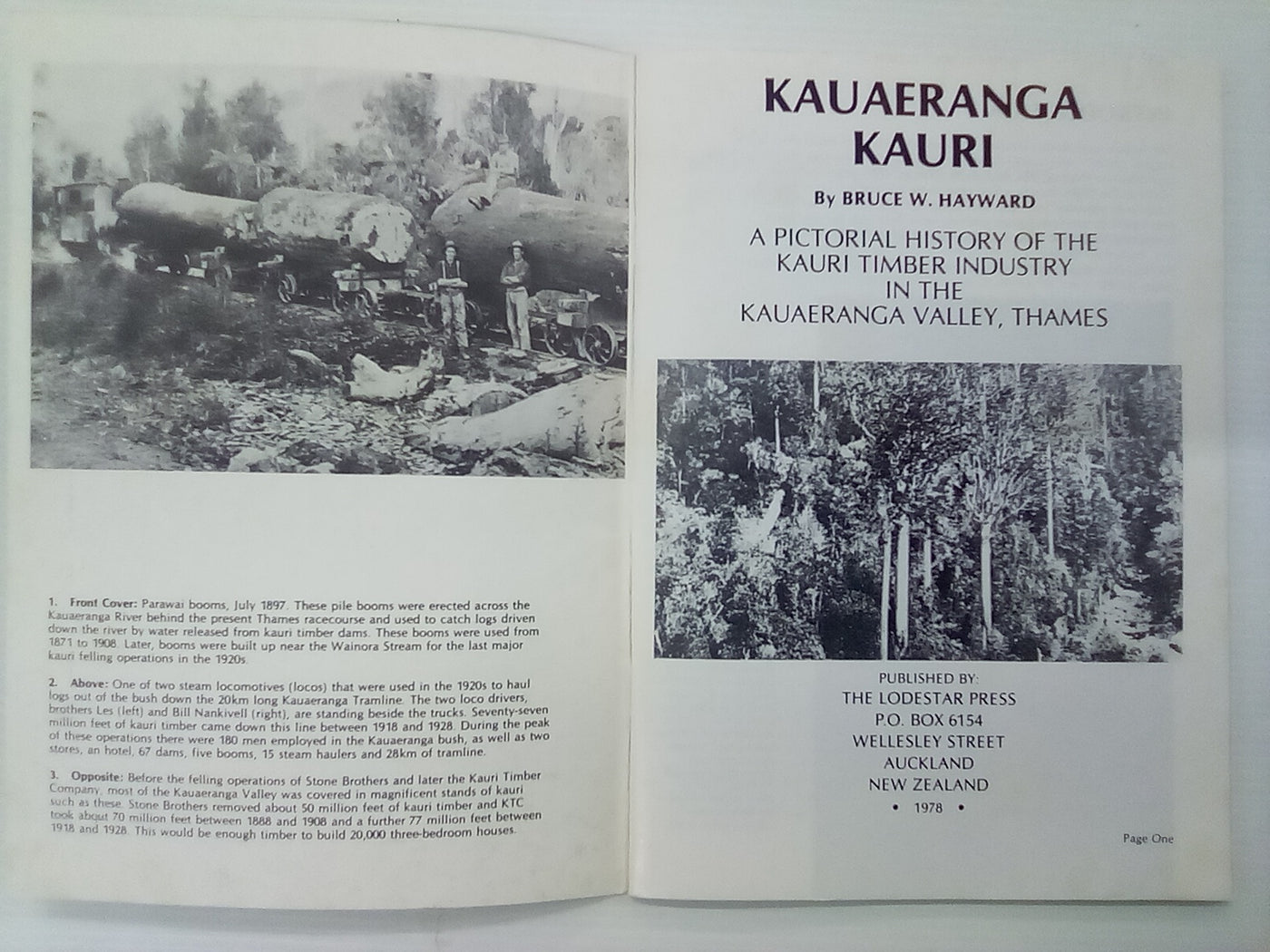 Kauaeranga Kauri - A Pictorial History of the Kauri Timber Industry in the Kauaeranga Valley, Thames