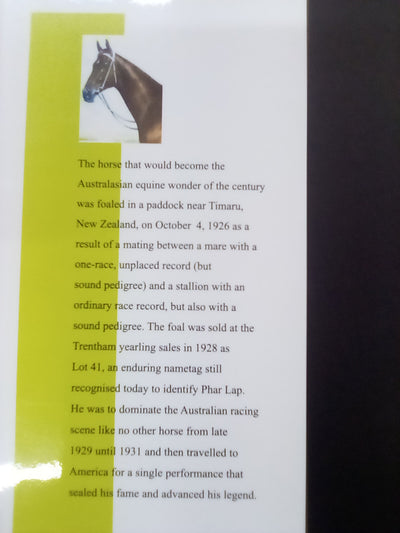 Phar Lap - The Untold Story (SIGNED COPY) by Graeme Putt & Pat McCord