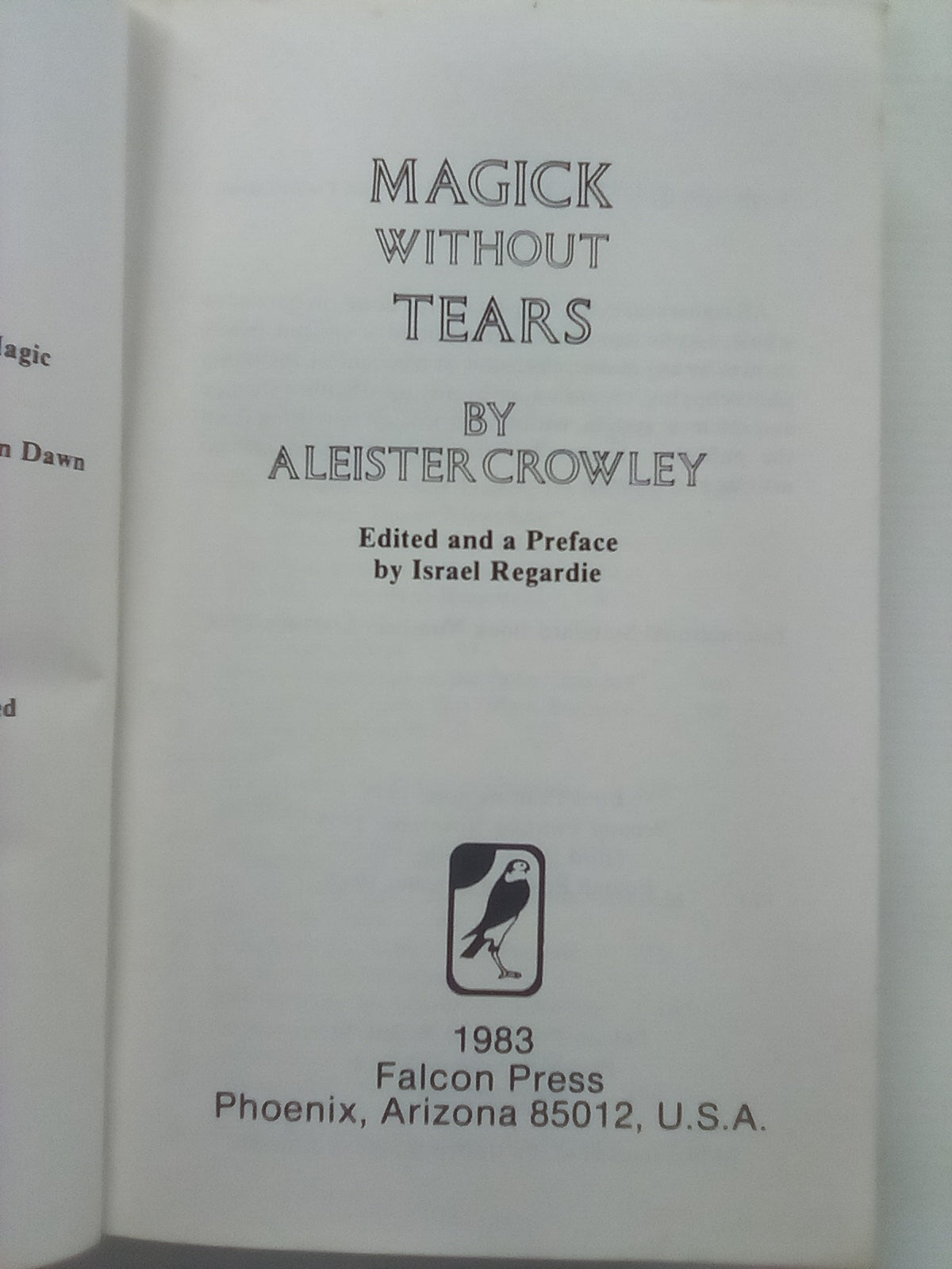 Magick Without Tears by Aleister Crowley