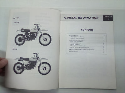 Suzuki RM 250 & RM 370 Factory Service Manual (Published March 1976)