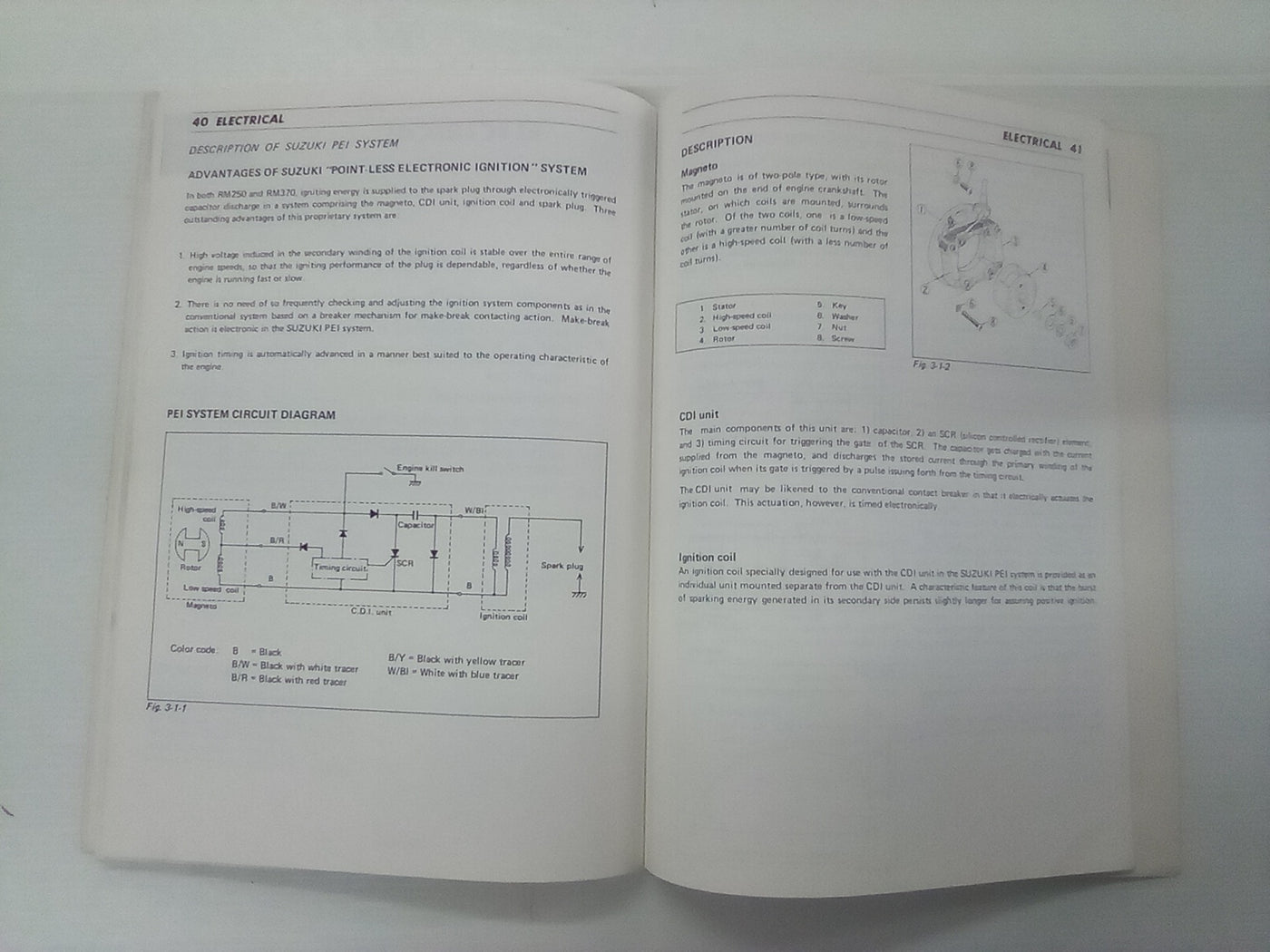 Suzuki RM 250 & RM 370 Factory Service Manual (Published March 1976)