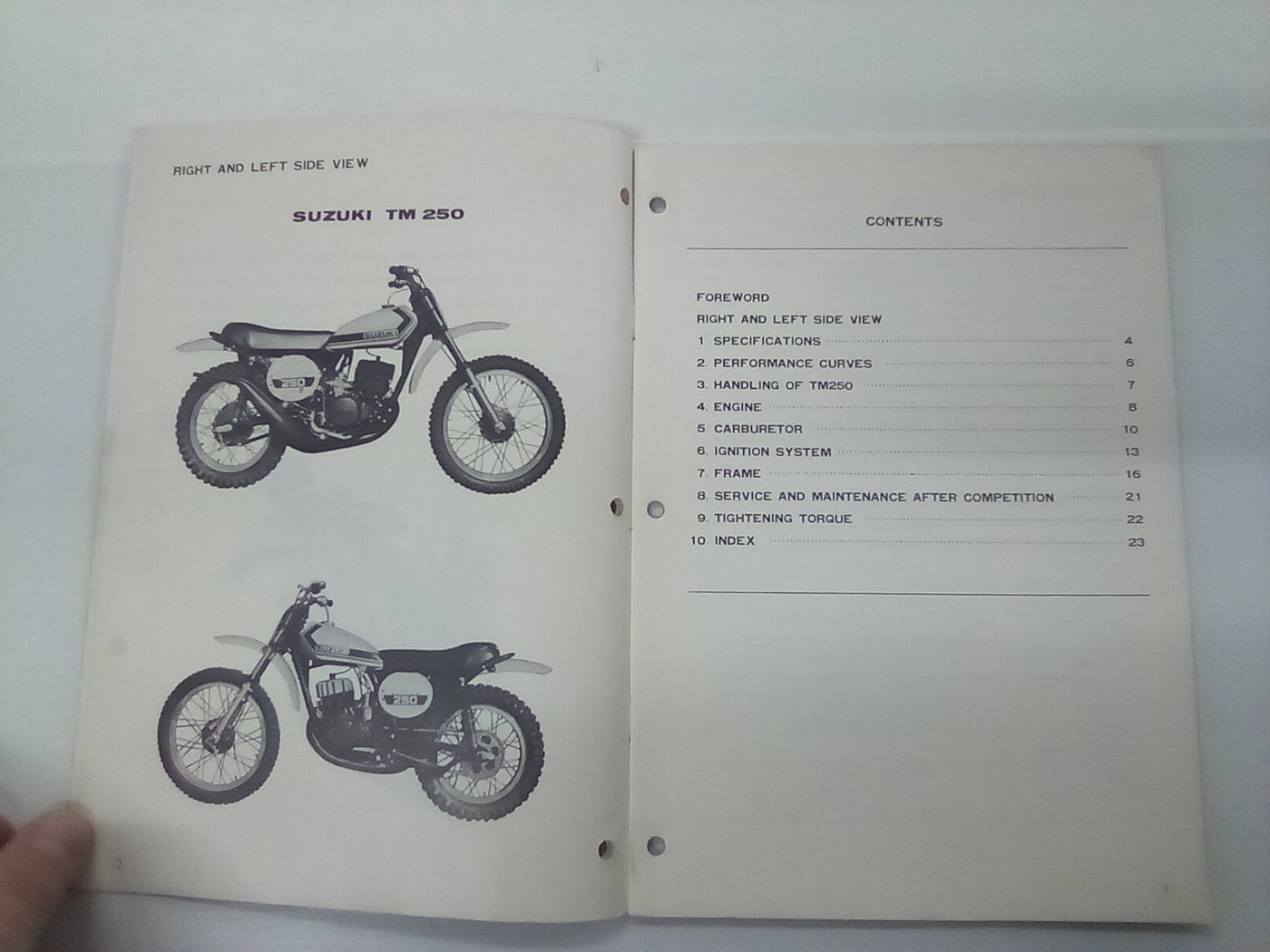 Suzuki TM 250 Factory Service Manual (Published April 1972)