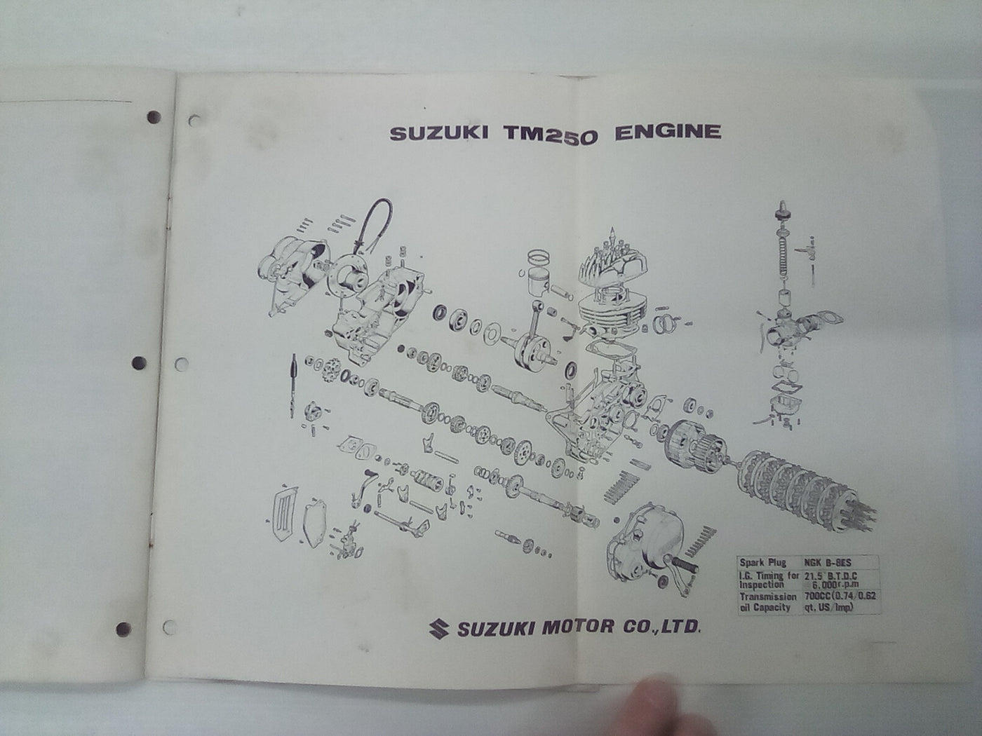Suzuki TM 250 Factory Service Manual (Published April 1972)