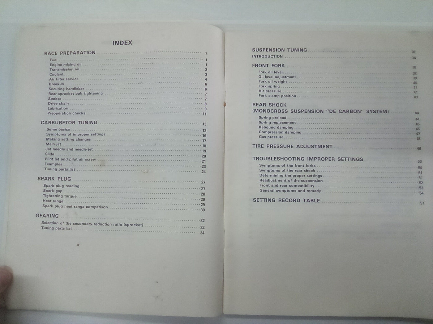 Factory Team Yamaha Race Preparation & Tuning Manual - YZ and IT Models (1982)