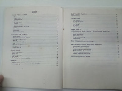 Factory Team Yamaha Race Preparation & Tuning Manual - YZ and IT Models (1982)