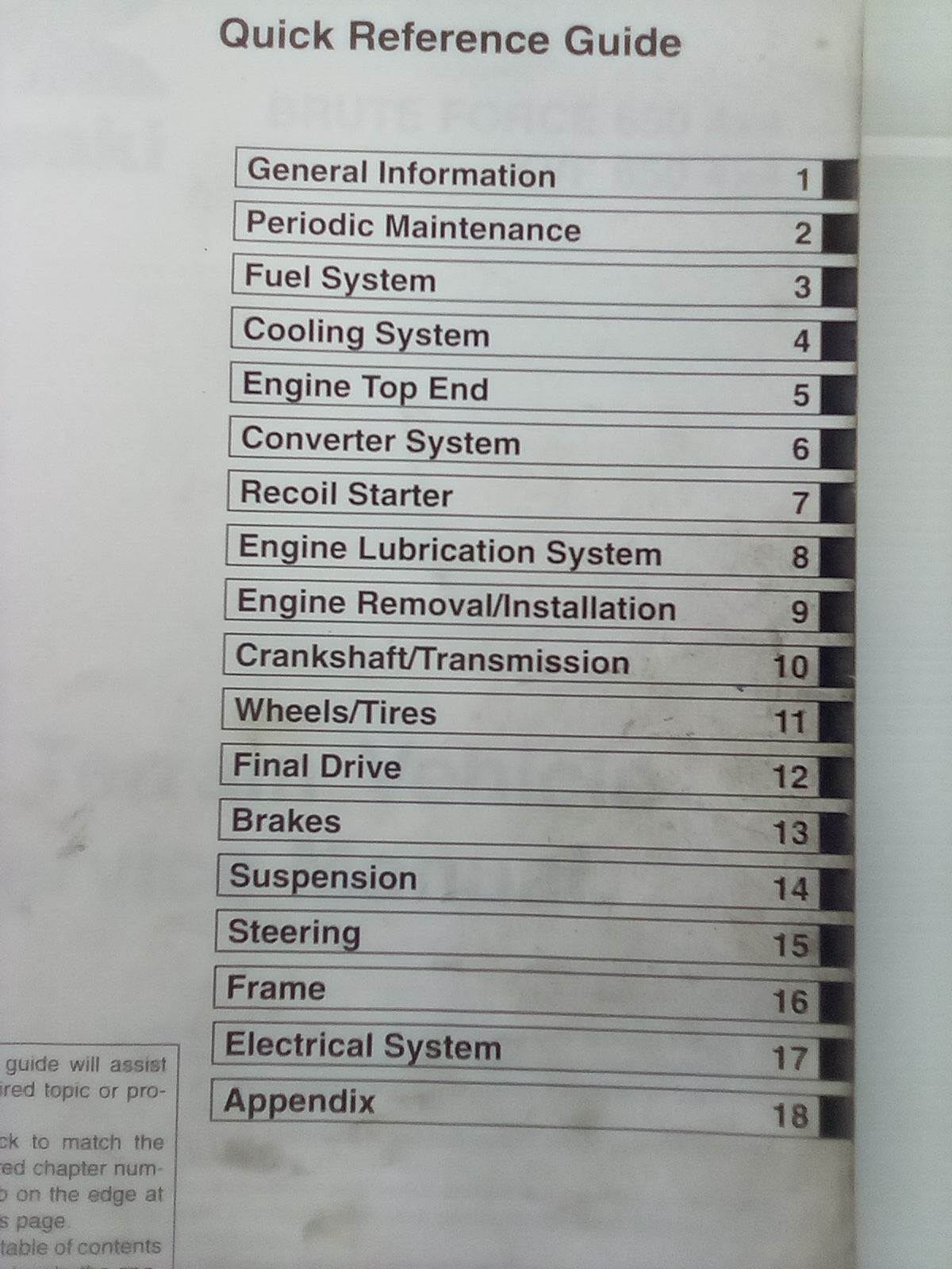 Kawasaki Brute Force 650 & KVF 650 Factory Service Manual (2007)