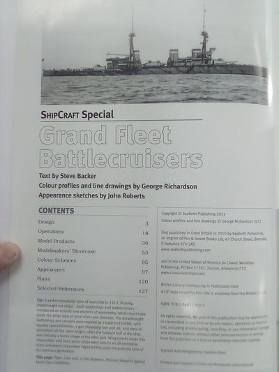 Grand Fleet Battlecruisers - ShipCraft Special by Steve Backer