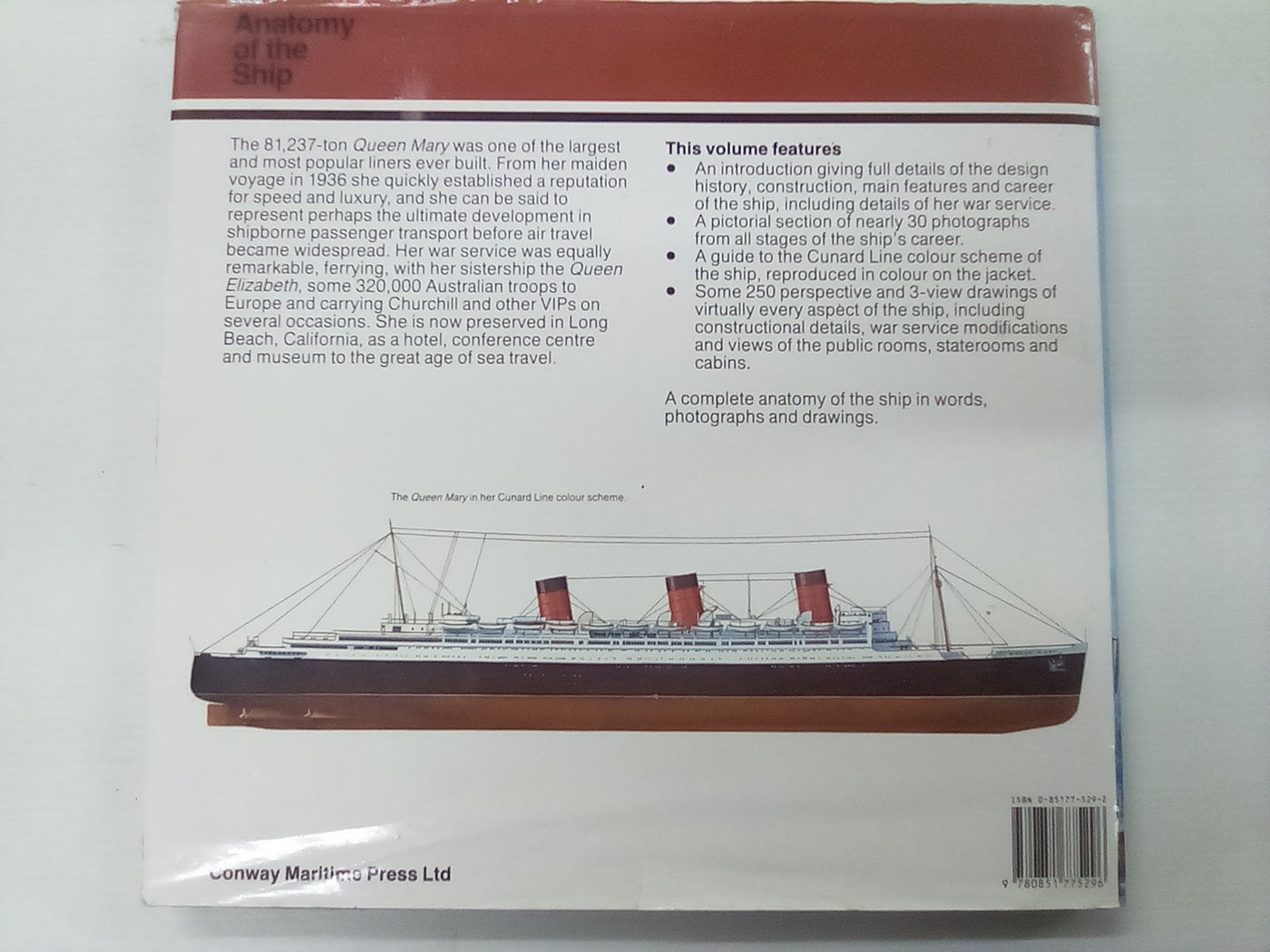 Cunard Liner Queen Mary (Anatomy of the Ship Series) by Ross Watton