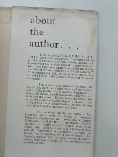 Beyond the Visible (1952) by H.J. Campbell
