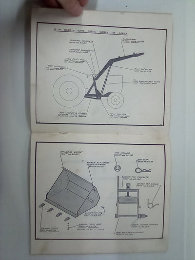 Belcher A.G.1 Front End Loader Spare Parts Manual