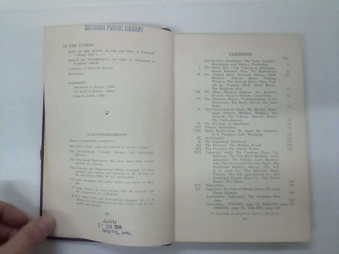 Historical Southland (1945) by F.G. Hall-Jones