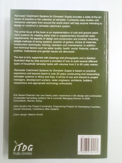Rainwater Catchment Systems for Domestic Supply - Design, Construction & Implementation