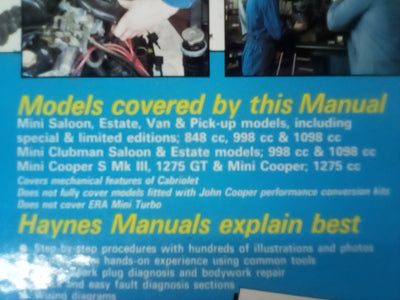 Haynes Mini 1969-1995 Repair Manual
