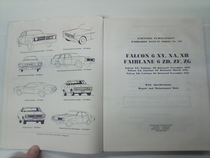 バトルテック フィールドマニュアル Ford Falcon XY-XA-XB Fairlane ZD-ZF-ZG 6 Cylinder Workshop