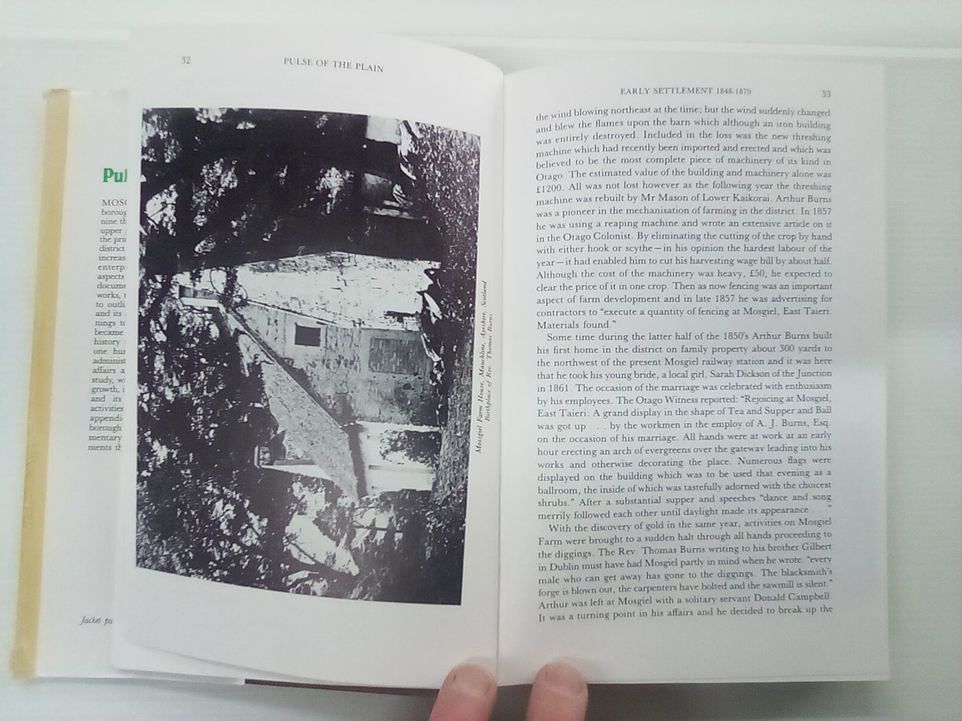 Pulse of the Plains - A History of Mosgiel by W.R. Kirk SIGNED COPY