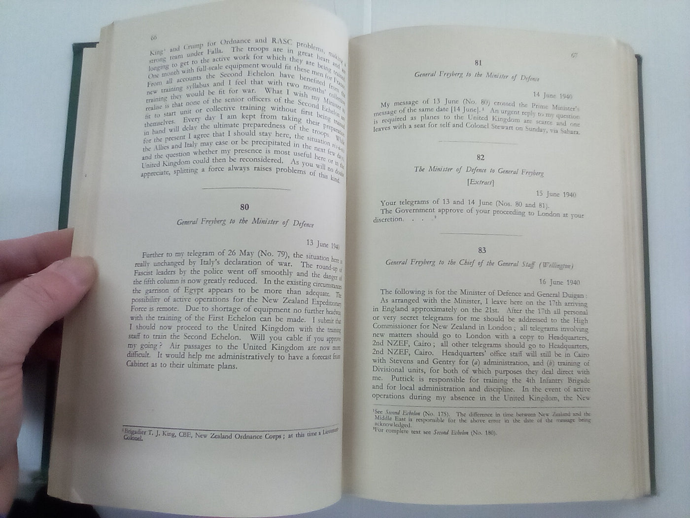Documents Relating to New Zealand's Participation in WW2 1939-45 - Official History of New Zealand in the Second World War - 3 Volume set