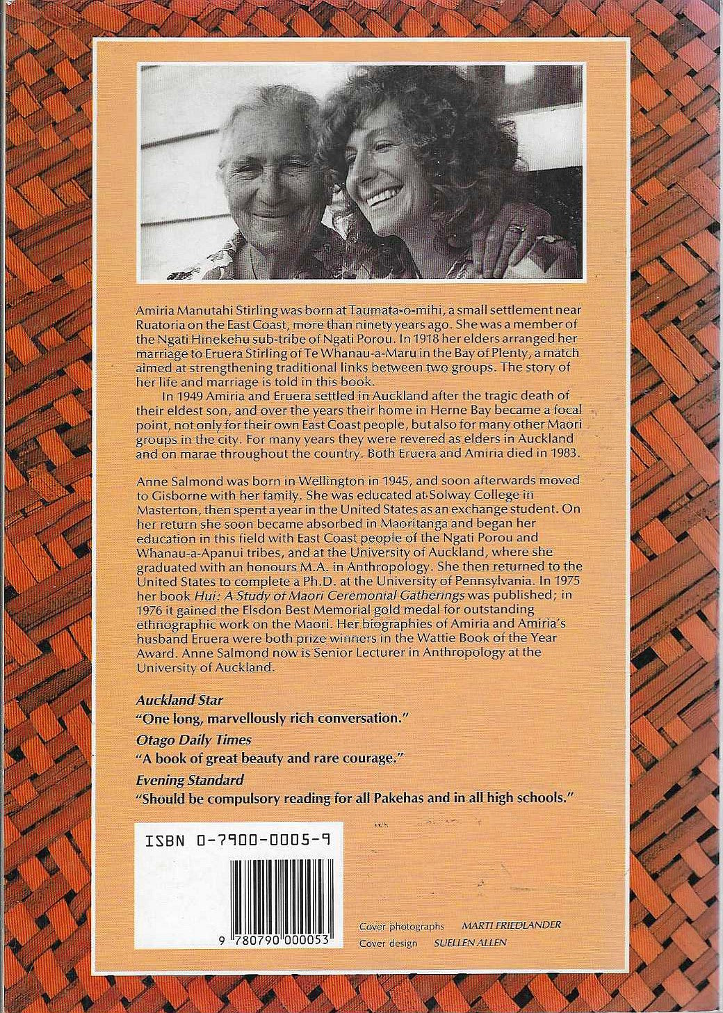 Amiria: the Life Story of a Maori Woman [USED]