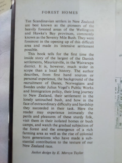 Forest Homes - Scandinavian Settlements in New Zealand by G.C. Petersen