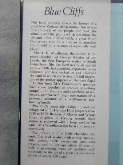 Blue Cliffs - The Biography of a South Canterbury Sheep Station 1856-1970