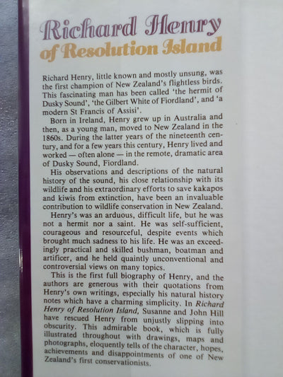 Richard Henry of Resolution Island (Pioneer Conservationist)