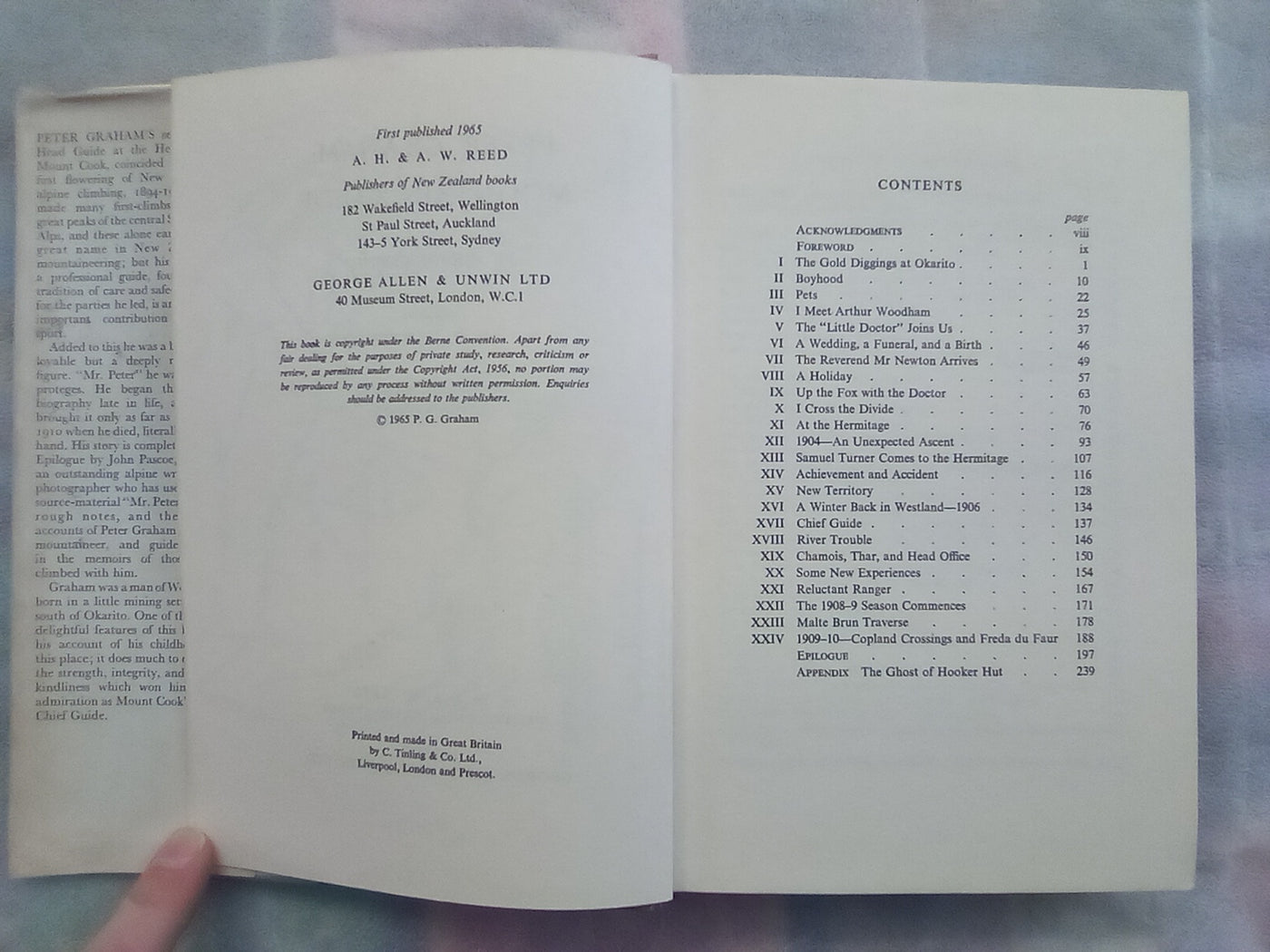 Peter Graham Mountain Guide - an Autobiography (1965 1st. Edition)