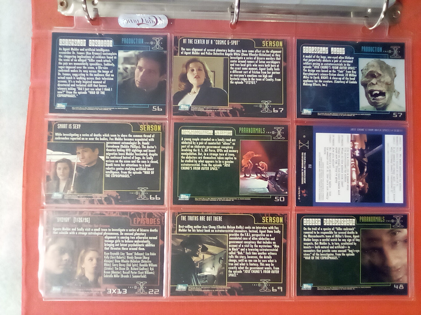 134 Topps X-Files Trading Cards (1996)