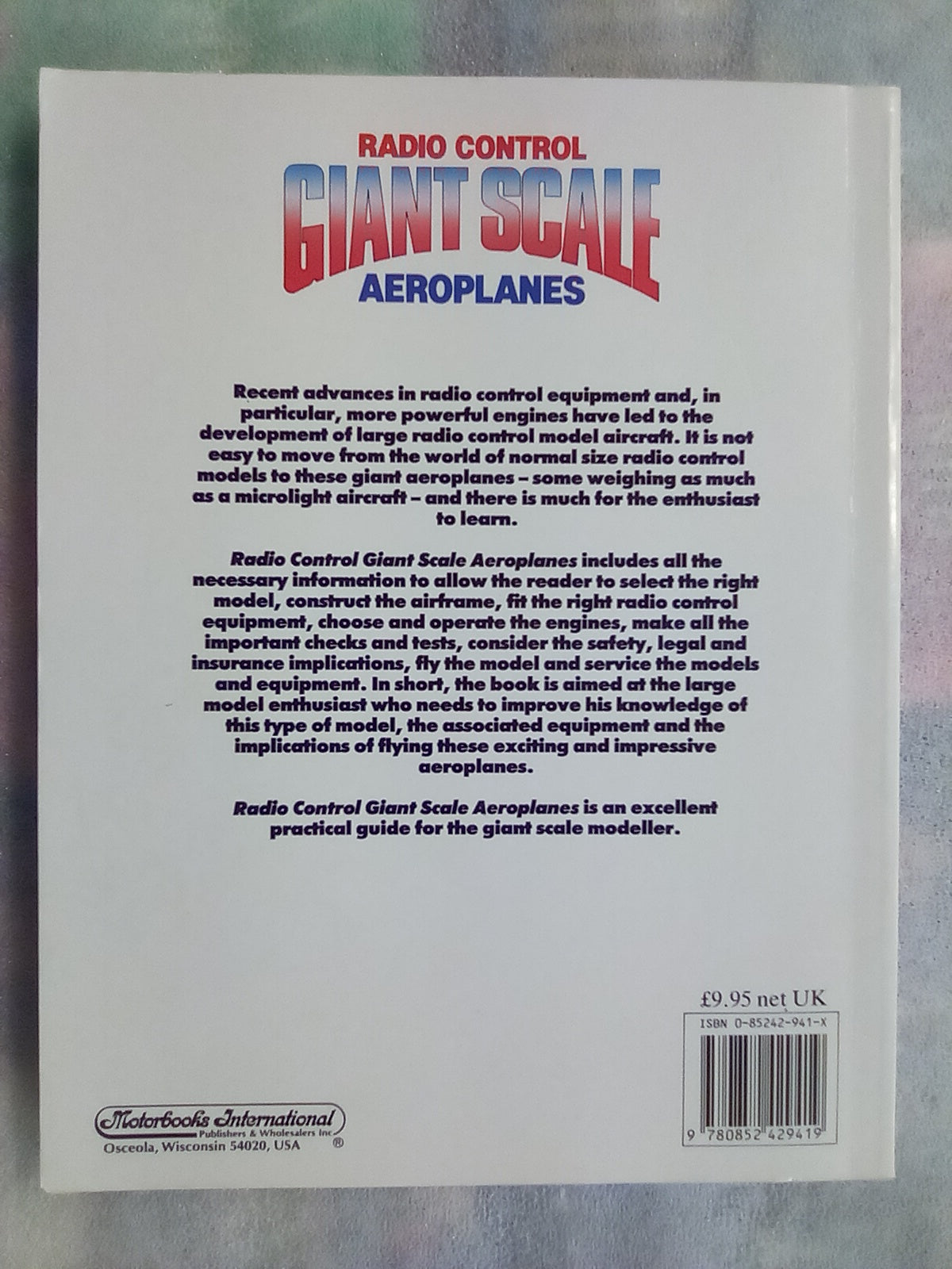 Radio Control Giant Scale Aeroplanes by David Boddington