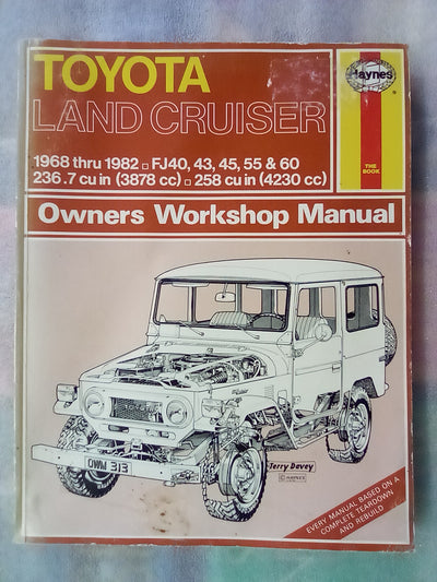 Toyota Land Cruiser Haynes Manual 1968-1982 FJ40,43,45,55 & 60