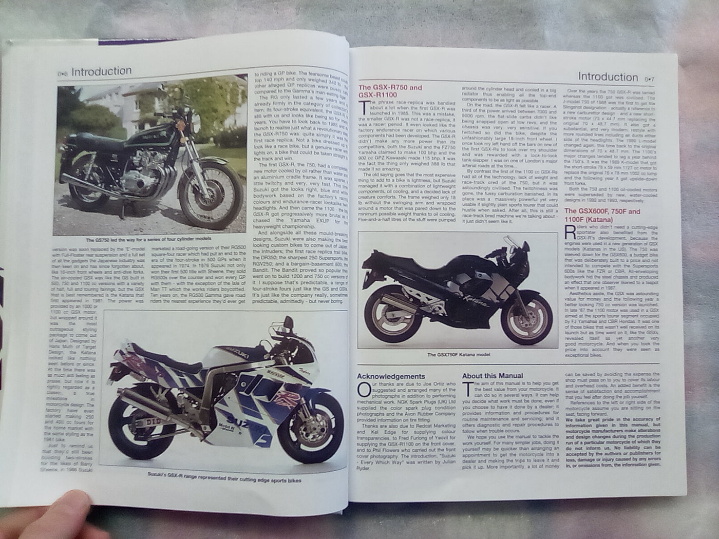 Suzuki GSX-R750 & 1100 '85 TO '92 and GSX600F, 750F, & 1100F '88 to '96 Haynes Manual