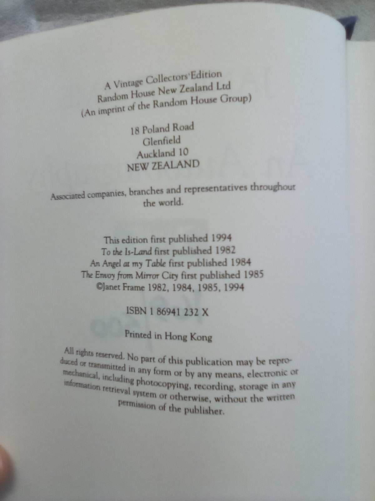 An Autobiography - Janet Frame (Vintage Collectors Edition #169/500)
