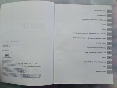 Clymer BMW R-Series 1970 to 1989 Service and Repair Manual