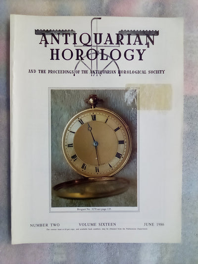 Antiquarian Horology Journal - 6 Issues from 1986-1987