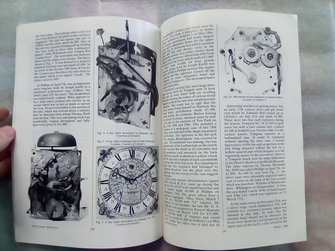Antiquarian Horology Journal - 8 Issues from 1988-1989